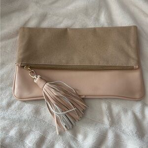 Who What Wear Blush Clutch